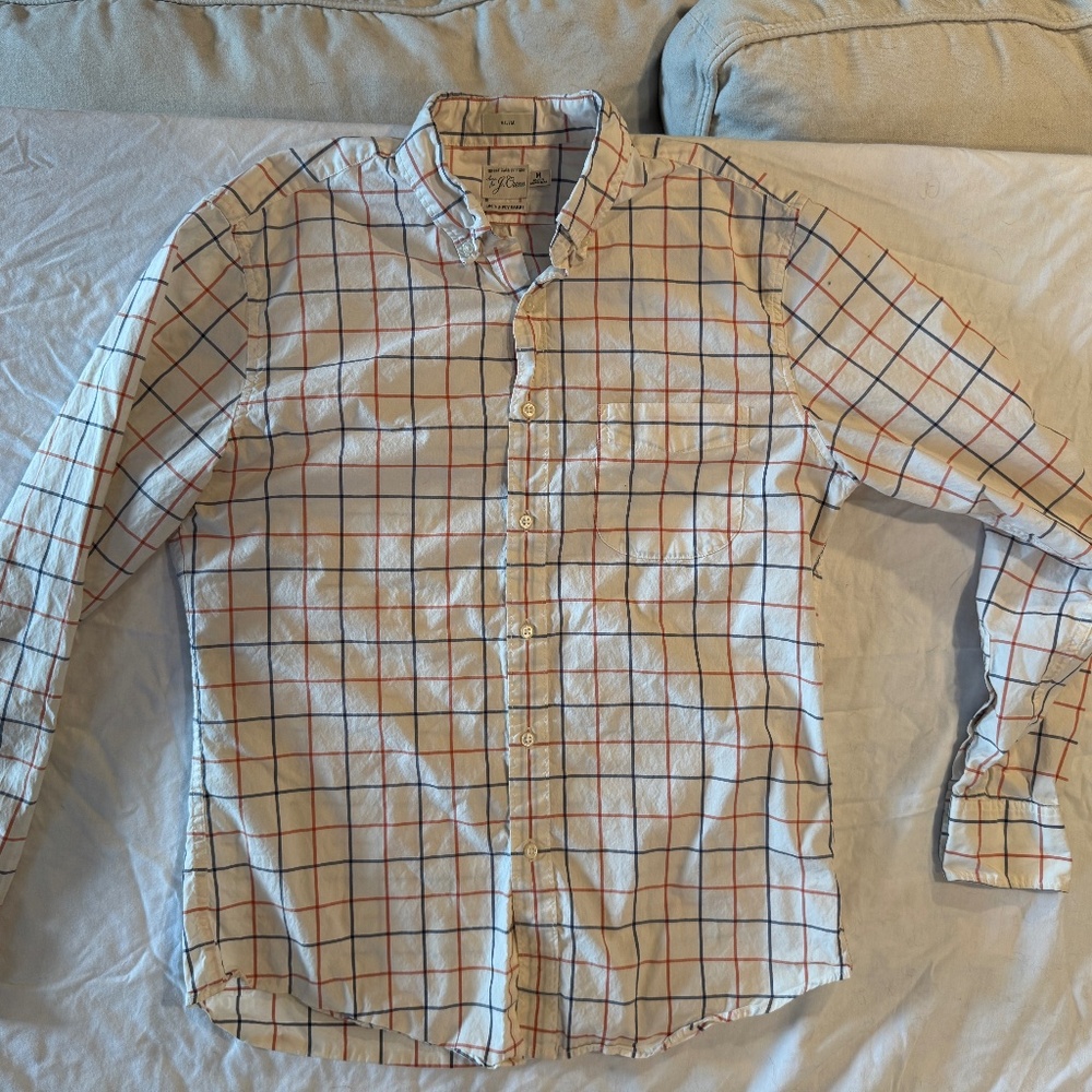 JCrew Mens Longsleeve Button Down Slim Fit